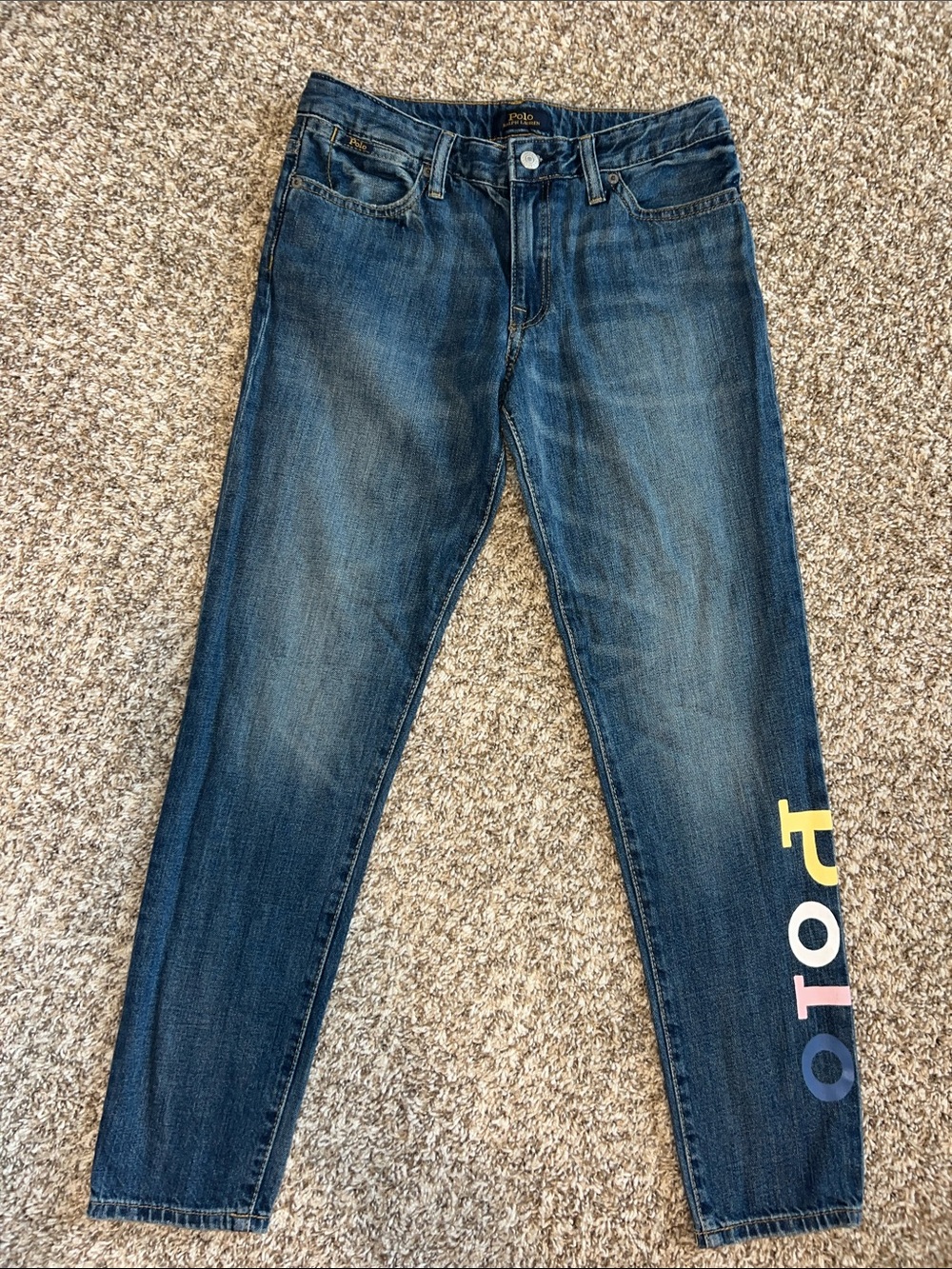 Polo by Ralph Lauren Girl's Astro Slim Fit Boyfriend Skinny Jeans - Size 16
